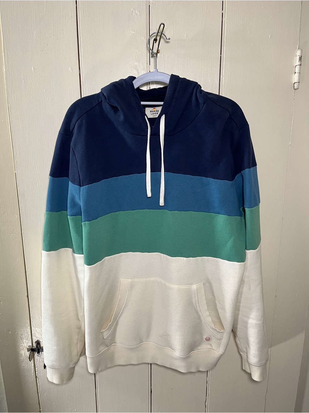 Marine Layer Tricolor Hoodie Men’s Medium M color block colorblock